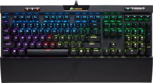 Corsair K70 RGB MK.2 Mechanical Gaming Keyboard - USB Passthrough & Media Controls - Linear & Quiet - Cherry MX Red - RGB LED Backlit